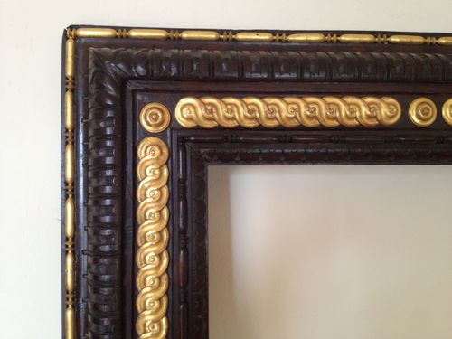 Frame with gilded molding applied